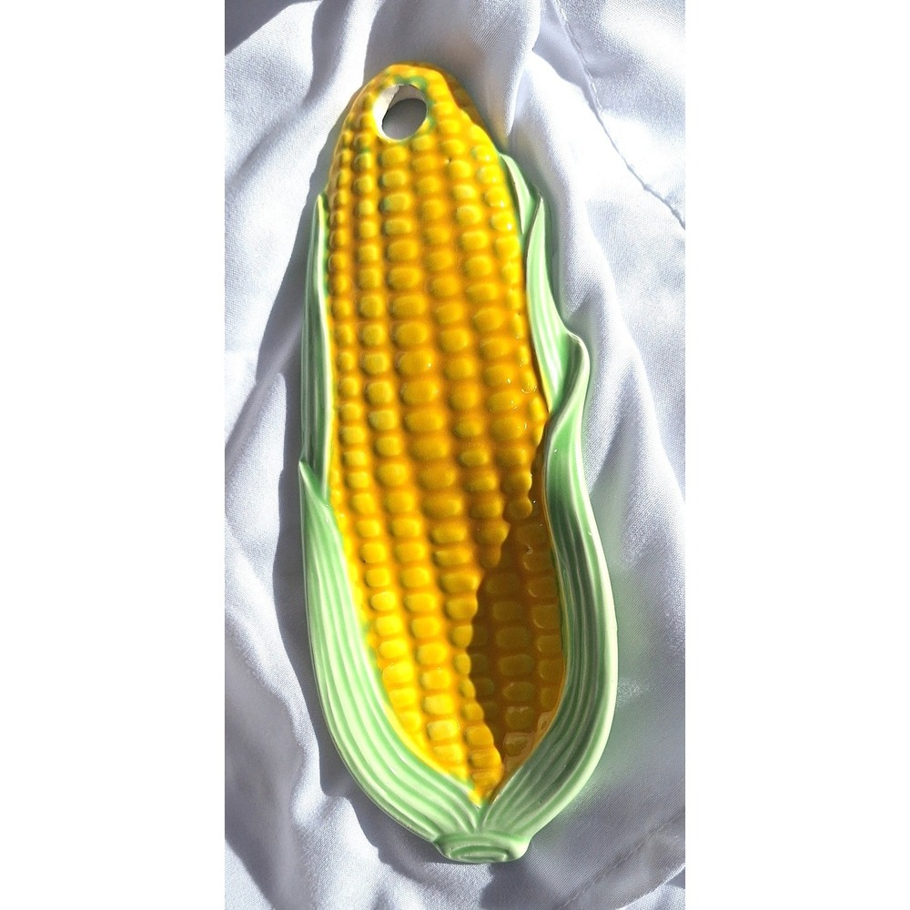 Pier 1 Imports Vintage Ceramic Corn on the Cob Spoon Rest Made in Japan Yellow